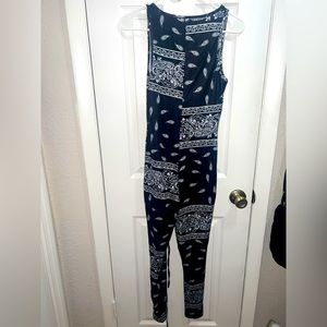 Black bandana high neck long sleeve one piece bodycon